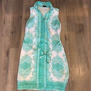 The limited mid length dress with waist tie